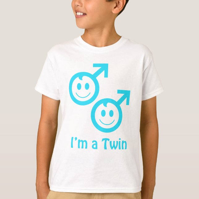 T-shirt Je suis un garçon jumeau (Devant)