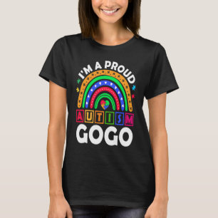 T-shirt Je suis un Gogo Autisme Fièr Arc-en-ciel Drôle Aut