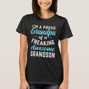T-shirt Je suis un grand-père fier d'un petit-fils carréme