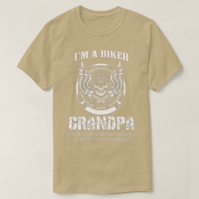 T-shirt Je suis un grand-père motard - Motorcycle Rider (Design devant)