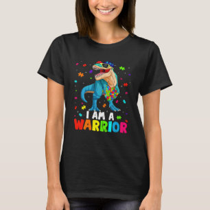 T-shirt Je Suis Un Guerrier Dino Trex Enfants Garçons Tout