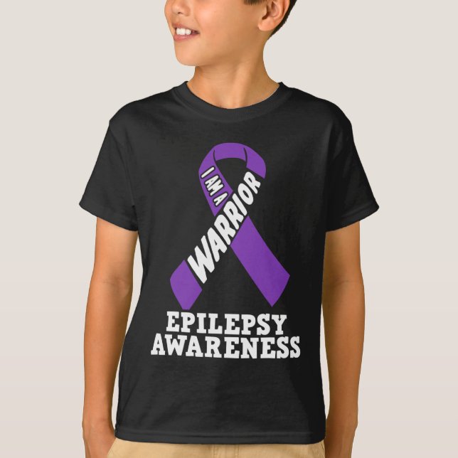 T-shirt Je Suis Un Guerrier Epilepsie Sensibilisation Mala (Devant)