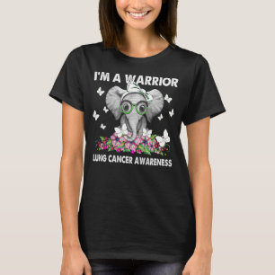 T-shirt Je suis un guerrier Lung Cancer Sensibilisation El