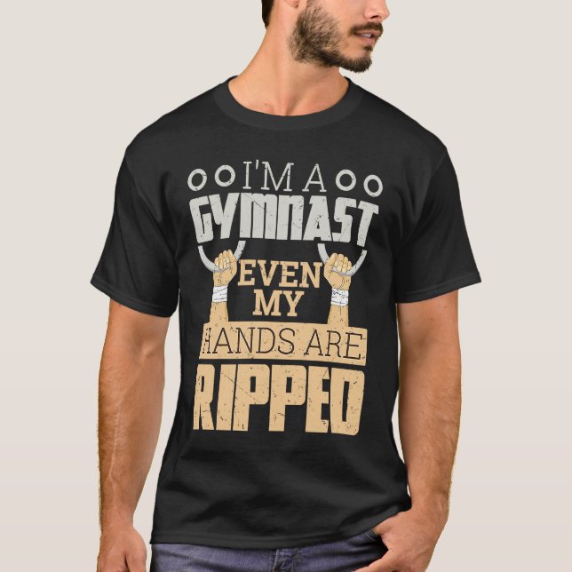 T-shirt Je suis un gymnaste Même mes mains sont arrachées  (Devant)