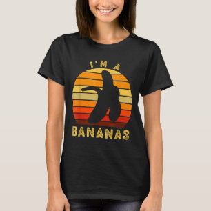 T-shirt Je suis un humour de bananes drôle rétro vintage b