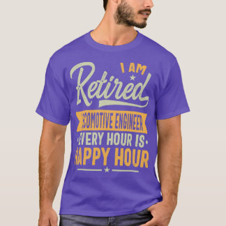T-shirt Je Suis Un Ingénieur Locomotive Retraité Toutes Le