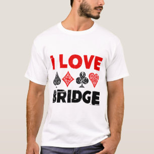 T-shirt Je suis un joueur passionné du jeu de cartes Bridg