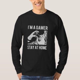 T-shirt Je suis un joueur Séjour à la maison - contrôleur 