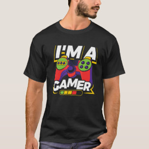 T-shirt Je suis Un Joueur Vidéo Joueur Nerd Geek Console P