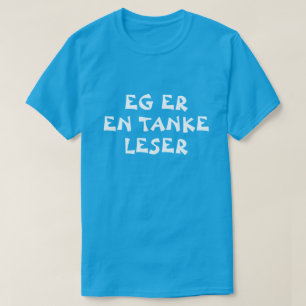 T-shirt je suis un lecteur mental en bleu norvégien
