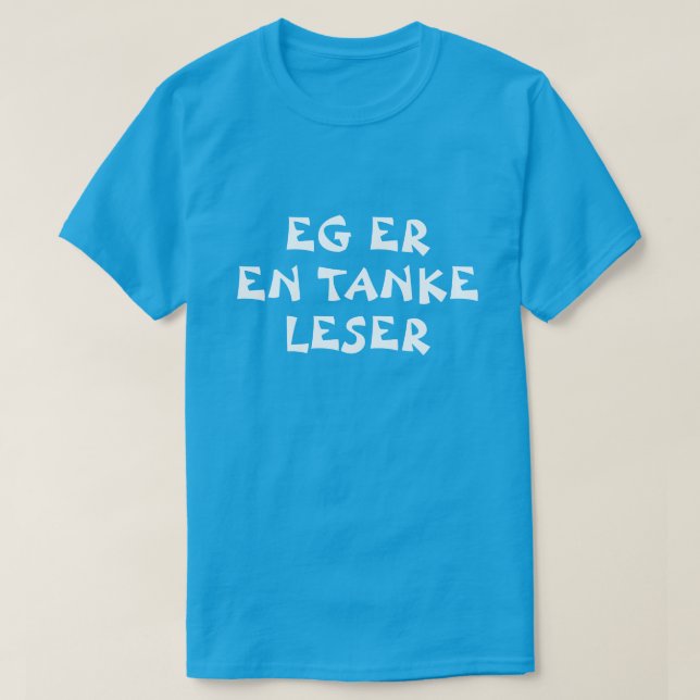T-shirt je suis un lecteur mental en bleu norvégien (Design devant)