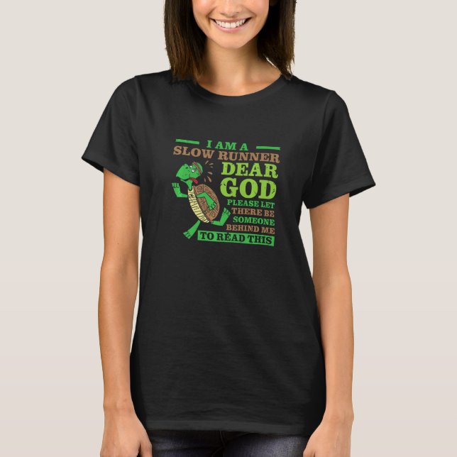 T-shirt Je Suis Un Marat De Fitness Sprint De Coureur Lent (Devant)