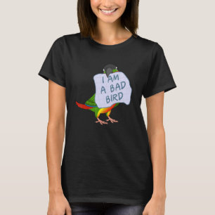 T-shirt Je Suis Un Mauvais Oiseau Je Jaune Vert Joue Conur