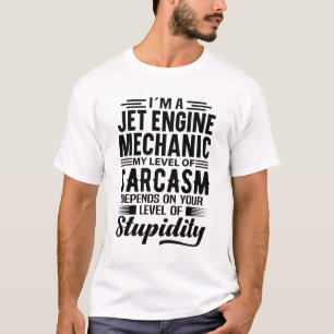 T-shirt Je suis un mécanicien de moteur à réaction