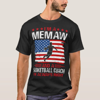 T-shirt Je suis un MEMAW et un entraîneur de basket