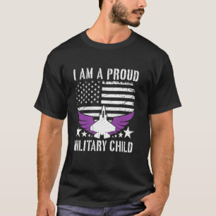 T-shirt Je suis un mois fier enfant de militaire de l'armé