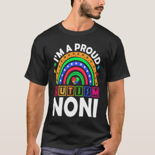 T-shirt Je suis un Noni fier de l'autisme Arc-en-ciel de s