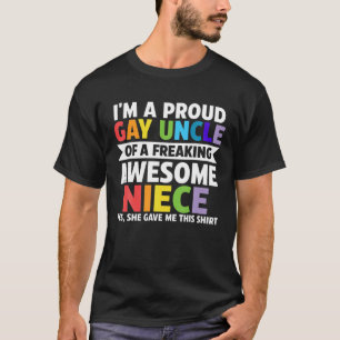 T-shirt Je suis un oncle gay fier d'une nièce frémissante 