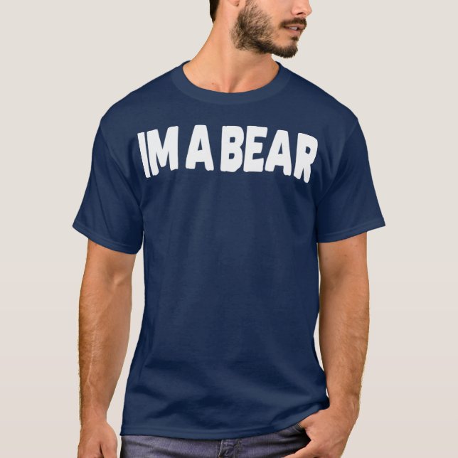 T-shirt Je Suis Un Ours Gay Chemise Foncé (Devant)