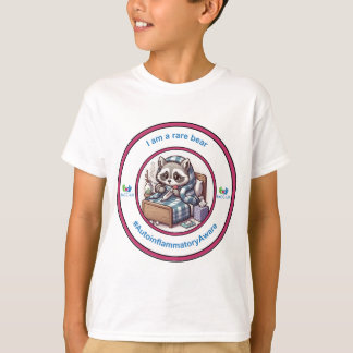 T-shirt "Je suis un ours rare" en rose