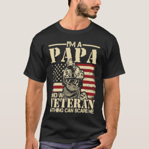 T-shirt Je suis un papa et un vétéran patriotique USA Amer