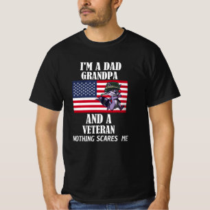 T-shirt Je Suis Un Papa Grand-Père Et Un Vétéran Rien