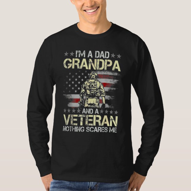 T-shirt Je suis un papa grand-père vétéran Fête des pères  (Devant)