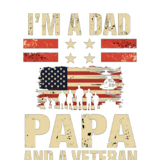 T-shirt Je suis un papa vétéran conception pour fiers patr