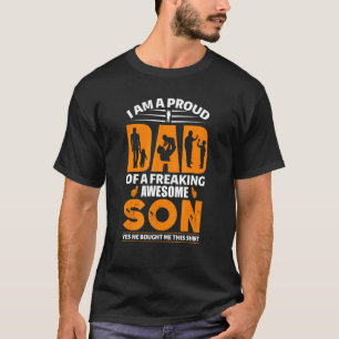 T-shirt Je Suis Un Père Fier D'Un Fils Fou Fou