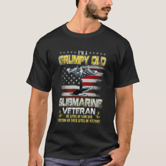 T-shirt Je suis un père vétéran grincheux des sous-marins 