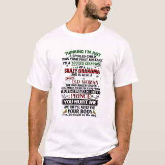 T-shirt Je suis un petit-fils de grand-mère fou