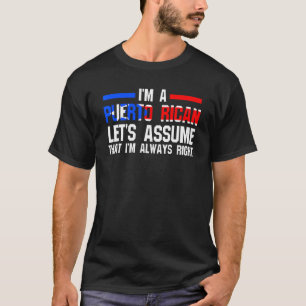 T-shirt Je suis un Portoricain supposons Puerto Rico Puert