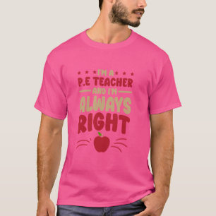 T-shirt Je suis un professeur d'EPS Conçu pour l'éducation