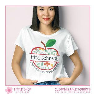 T-shirt Je suis un professeur je sais des choses Apple Per