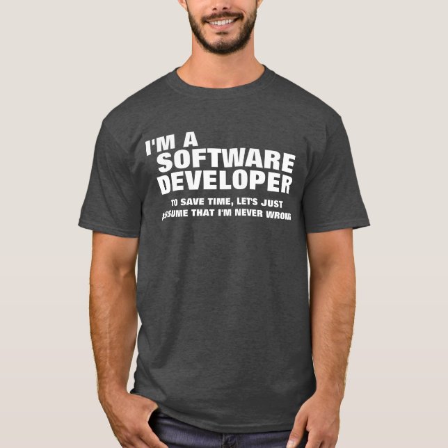 T-shirt Je suis un programmateur de logiciel pour épargner (Devant)