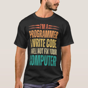 T-shirt Je suis un programmeur J'écris code binaire drôle 