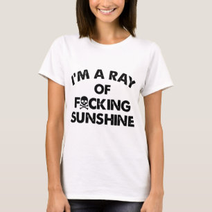 T-shirt je suis un raie   de tatouage de soleil