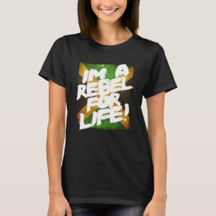 T-shirt Je suis un Rebel pour Life Jamaïque Drapeau Reggae