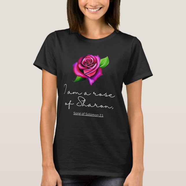 T-shirt Je Suis Un rose De La Sublimination De Sharon (Devant)