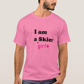 T-shirt je suis un skieur de fille