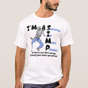 T-shirt Je suis un squelette Simp dans le pyjama magique d