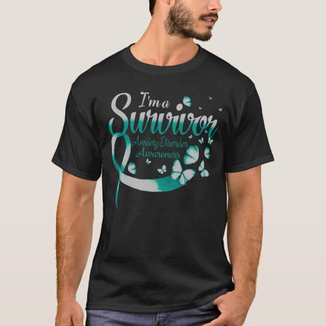 T-shirt Je suis un survivant Anxiété trouble de sensibilis (Devant)