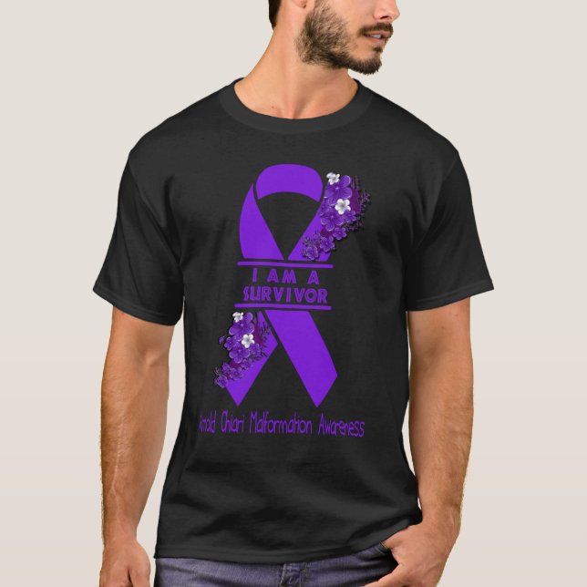 T-shirt Je Suis Un Survivant ARNOLD CHIARI MALFORMATION (Devant)