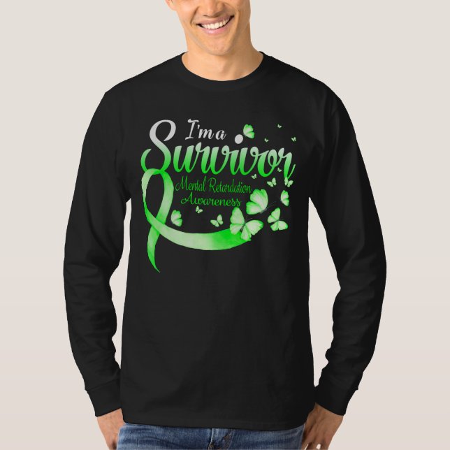 T-shirt Je suis un survivant Beurre de sensibilisation à l (Devant)