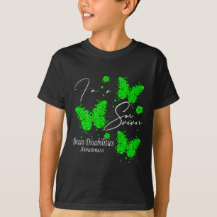 T-shirt Je suis un survivant Beurre de sensibilisation aux
