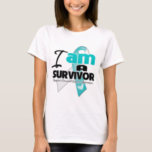 T-shirt Je suis un survivant - cancer du col de l'utérus