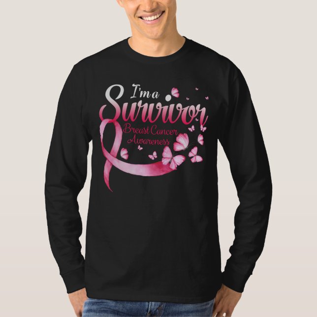 T-shirt Je suis Un Survivant Cancer du sein Sensibilisatio (Devant)