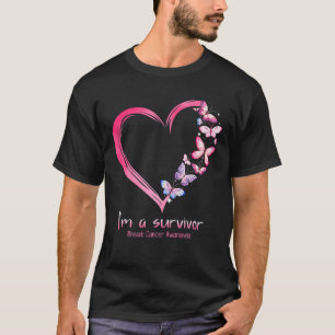 T-shirt Je suis un survivant Conscience du cancer du sein