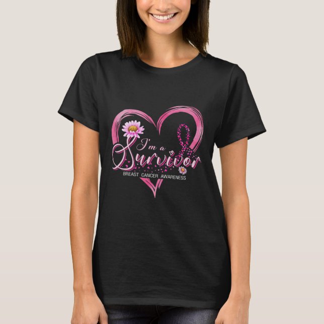 T-shirt Je suis un survivant de la sensibilisation au canc (Devant)