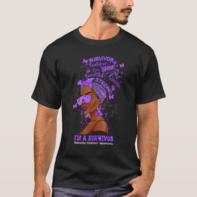 T-shirt Je suis un survivant de la violence domestique Sen (Devant)